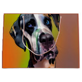 Cute Harlequin Great Dane Groot Cadeauzakje (Voorkant)