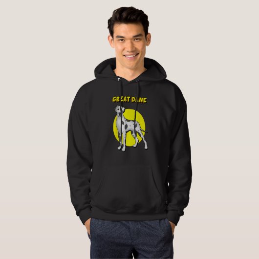 Cute Harlequin Great Dane Hoodie (Voorkant volledig)