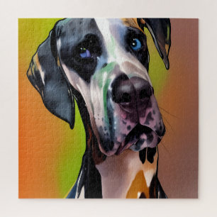 Cute Harlequin Great Dane Legpuzzel