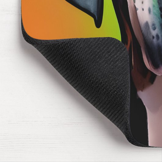 Cute Harlequin Great Dane Muismat (Hoek)