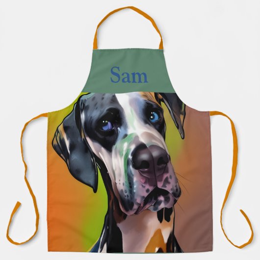 Cute Harlequin Great Dane Schort (Voorkant)