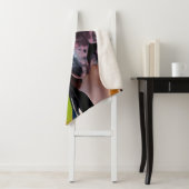 Cute Harlequin Great Dane Sherpa Deken (In situ)