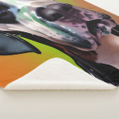 Cute Harlequin Great Dane Sherpa Deken (3/4)