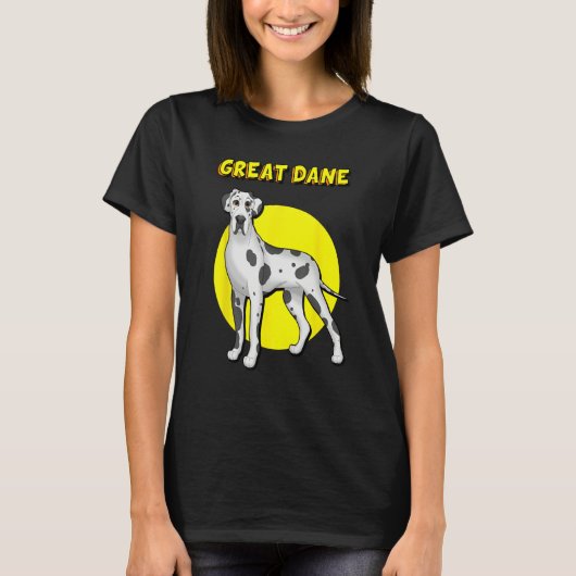 Cute Harlequin Great Dane T-shirt (Voorkant)