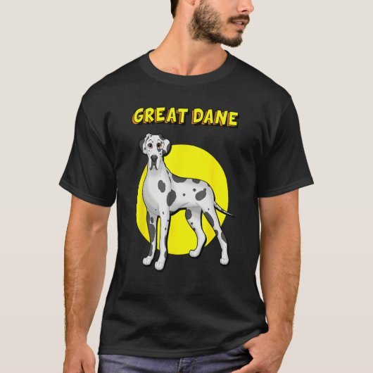 Cute Harlequin Great Dane T-shirt (Voorkant)