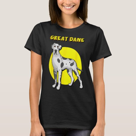Cute Harlequin Great Dane T-shirt (Voorkant)