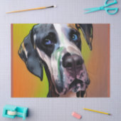 Cute Harlequin Great Dane Tissuepapier (Craft)
