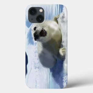 Cute Harp Seal & Ice Art voor importeurs van wilde iPhone 13 Hoesje