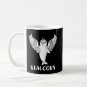 Cute Harp Seal Pup Unicorn Polar Animal Koffiemok (Links)