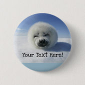 Cute Harp Seal Ronde Button 5,7 Cm (Voorkant)