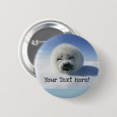 Cute Harp Seal Ronde Button 5,7 Cm (Voorkant /achterkant)