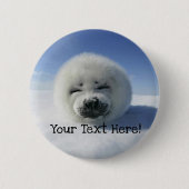 Cute Harp Seal Ronde Button 5,7 Cm (Voorkant)