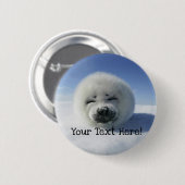 Cute Harp Seal Ronde Button 5,7 Cm (Voorkant /achterkant)