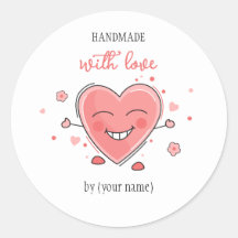 Cute hart Handgemaakt met liefde