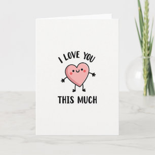 Cute Hart Ik Hou Van Jou Zoveel Kaart