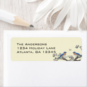 Cute Hart  Lucky Bluebird Retouradres Label