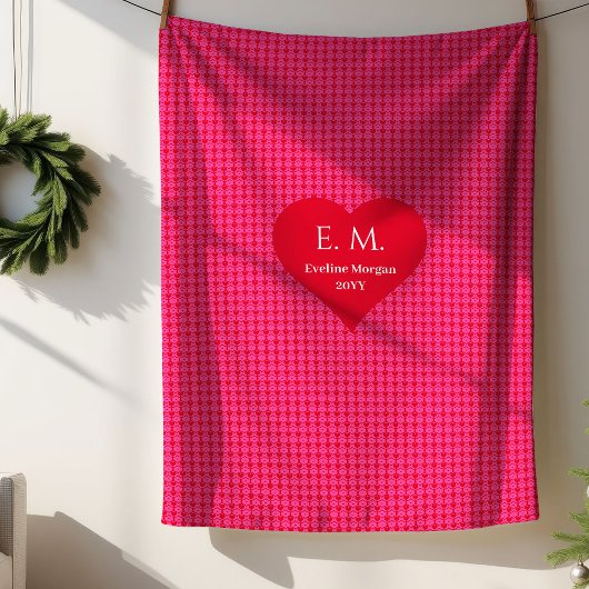 Cute Hart Ontwerp Valentijnsdag Cadeau Dekbed Sherpa Deken