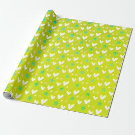 Cute hartbedrukt cadeaupapier