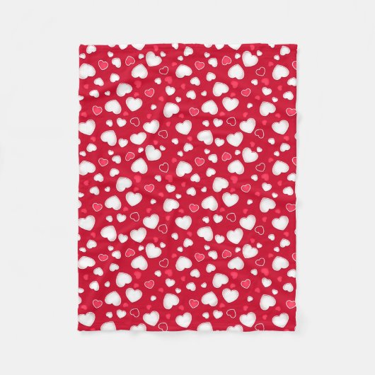Cute harten fleece deken (Voorkant)