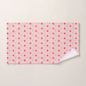 Cute Harten op Roze Bad Handdoek (Handdoek)