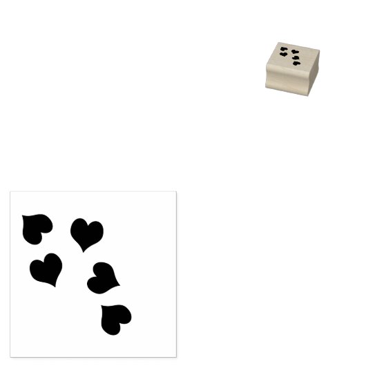 Cute harten rubberstempel (Gestempeld)