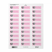 Cute hartfoto roze return address etiket (Full Sheet)