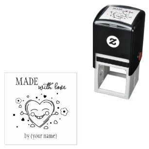 Cute hartmade with Love Zelfinktende Stempel