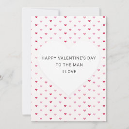 Cute Hartpatroon Romantische Valentijnsdag Kaart