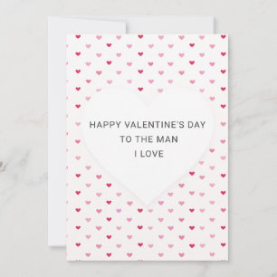 Cute Hartpatroon Romantische Valentijnsdag Kaart