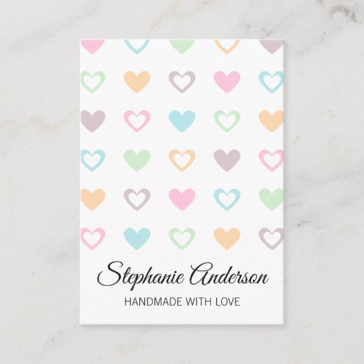Cute Hartpatroon Visitekaartje (Voorkant)
