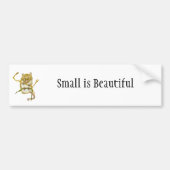 Cute Harvest Mouse: "Klein is mooi" Bumpersticker (Voorkant)