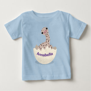 Cute hatching baby ostrich cartoon illustration