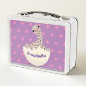 Cute hatching baby ostrich cartoon illustration (Achterkant)