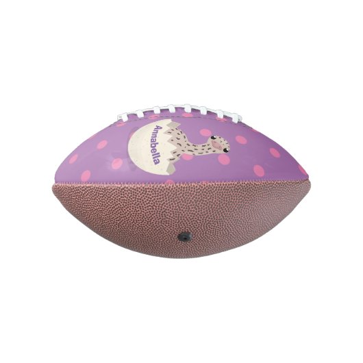 Cute hatching baby ostrich cartoon illustration american football (Gedraaid 270)