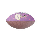 Cute hatching baby ostrich cartoon illustration american football (Gedraaid 90)
