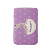 Cute hatching baby ostrich cartoon illustration badmat (Voorkant Verticaal)