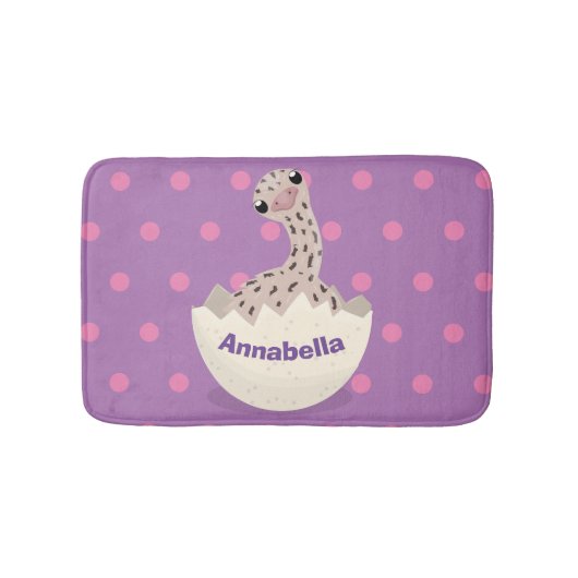 Cute hatching baby ostrich cartoon illustration badmat (Voorkant)