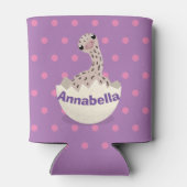 Cute hatching baby ostrich cartoon illustration blikjeskoeler (Achterkant)