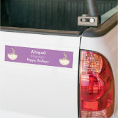Cute hatching baby ostrich cartoon illustration bumpersticker (Op Truck)