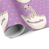 Cute hatching baby ostrich cartoon illustration cadeaupapier (Rol Hoek)