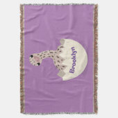 Cute hatching baby ostrich cartoon illustration deken (Voorkant Verticaal)