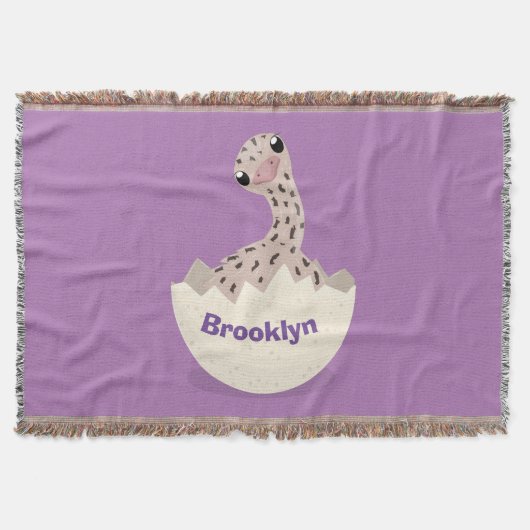 Cute hatching baby ostrich cartoon illustration deken (Voorkant)