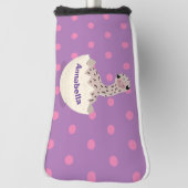 Cute hatching baby ostrich cartoon illustration golfheadcover (Draai 90)