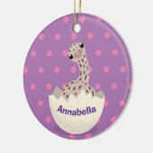 Cute hatching baby ostrich cartoon illustration keramisch ornament (Links)