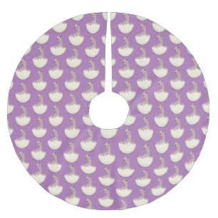 Cute hatching baby ostrich cartoon illustration kerstboom rok