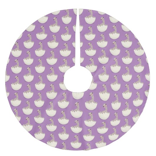 Cute hatching baby ostrich cartoon illustration kerstboom rok (Voorkant)