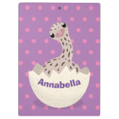 Cute hatching baby ostrich cartoon illustration klembord (Achterkant)