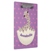 Cute hatching baby ostrich cartoon illustration klembord (Rechts)