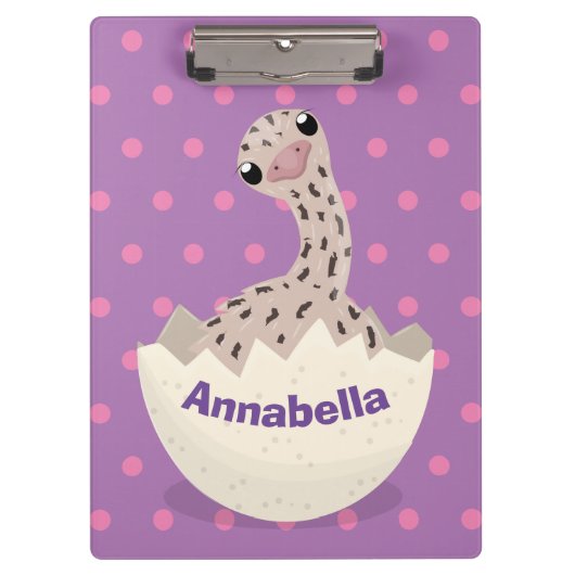 Cute hatching baby ostrich cartoon illustration klembord (Voorkant)