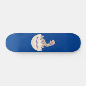 Cute hatching baby ostrich cartoon illustration persoonlijk skateboard (Horizontaal)